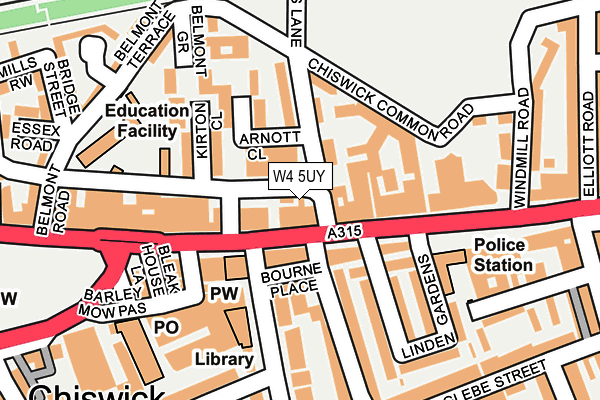 W4 5UY map - OS OpenMap – Local (Ordnance Survey) W4 5UY map - OS OpenMap – Local (Ordnance Survey)