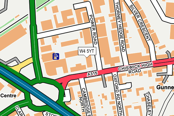W4 5YT map - OS OpenMap – Local (Ordnance Survey) W4 5YT map - OS OpenMap – Local (Ordnance Survey)