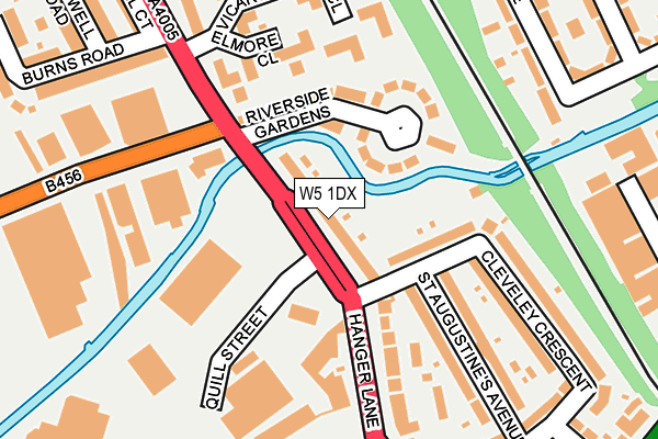 W5 1DX map - OS OpenMap – Local (Ordnance Survey) W5 1DX map - OS OpenMap – Local (Ordnance Survey)