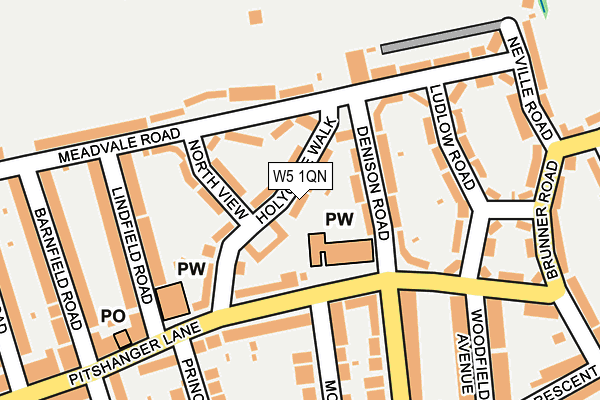 W5 1QN map - OS OpenMap – Local (Ordnance Survey) W5 1QN map - OS OpenMap – Local (Ordnance Survey)