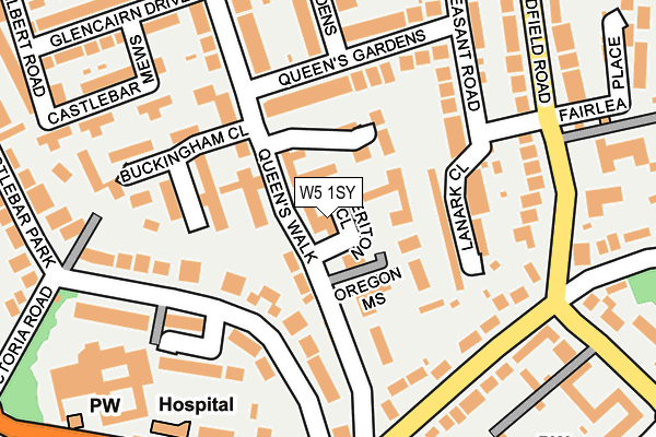 W5 1SY map - OS OpenMap – Local (Ordnance Survey) W5 1SY map - OS OpenMap – Local (Ordnance Survey)