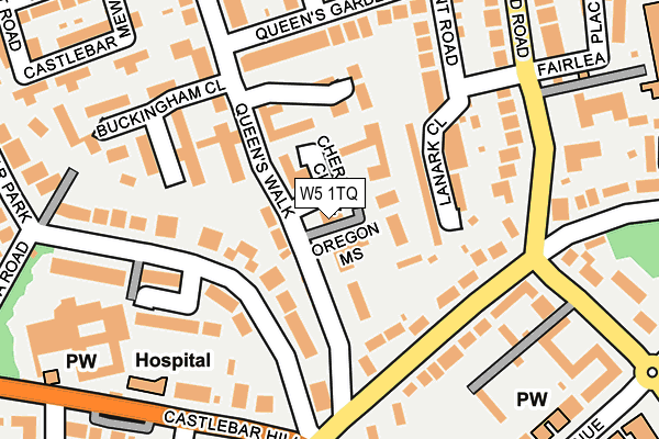 W5 1TQ map - OS OpenMap – Local (Ordnance Survey) W5 1TQ map - OS OpenMap – Local (Ordnance Survey)