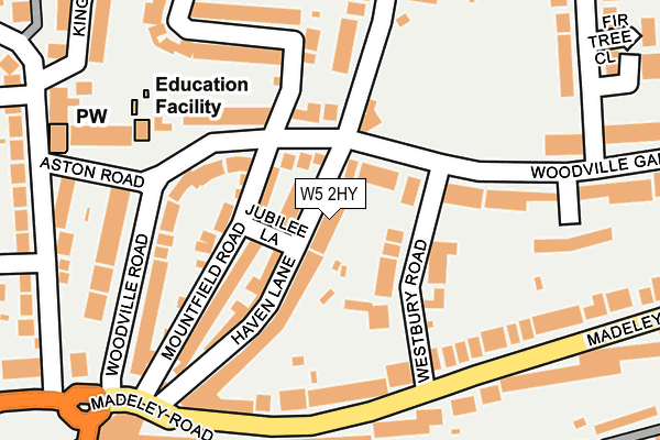 W5 2HY map - OS OpenMap – Local (Ordnance Survey) W5 2HY map - OS OpenMap – Local (Ordnance Survey)