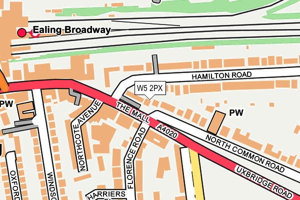 W5 2PX map - OS OpenMap – Local (Ordnance Survey) W5 2PX map - OS OpenMap – Local (Ordnance Survey)