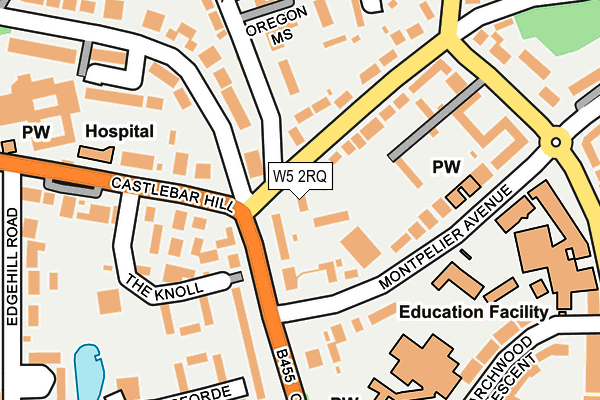 W5 2RQ map - OS OpenMap – Local (Ordnance Survey) W5 2RQ map - OS OpenMap – Local (Ordnance Survey)