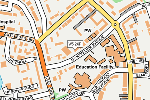W5 2XP map - OS OpenMap – Local (Ordnance Survey) W5 2XP map - OS OpenMap – Local (Ordnance Survey)