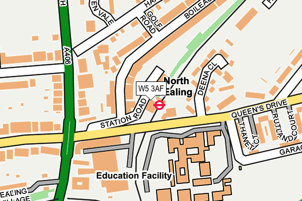 W5 3AF map - OS OpenMap – Local (Ordnance Survey) W5 3AF map - OS OpenMap – Local (Ordnance Survey)