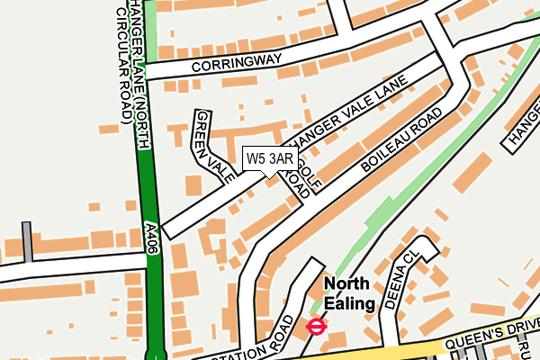 W5 3AR map - OS OpenMap – Local (Ordnance Survey) W5 3AR map - OS OpenMap – Local (Ordnance Survey)