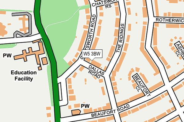 W5 3BW map - OS OpenMap – Local (Ordnance Survey) W5 3BW map - OS OpenMap – Local (Ordnance Survey)
