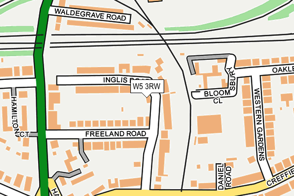 W5 3RW map - OS OpenMap – Local (Ordnance Survey) W5 3RW map - OS OpenMap – Local (Ordnance Survey)
