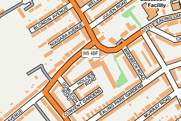 W5 4BF map - OS OpenMap – Local (Ordnance Survey) W5 4BF map - OS OpenMap – Local (Ordnance Survey)