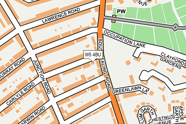 W5 4BU map - OS OpenMap – Local (Ordnance Survey) W5 4BU map - OS OpenMap – Local (Ordnance Survey)