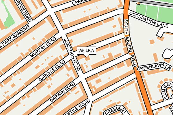 W5 4BW map - OS OpenMap – Local (Ordnance Survey) W5 4BW map - OS OpenMap – Local (Ordnance Survey)