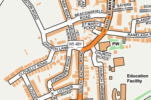 W5 4BY map - OS OpenMap – Local (Ordnance Survey) W5 4BY map - OS OpenMap – Local (Ordnance Survey)