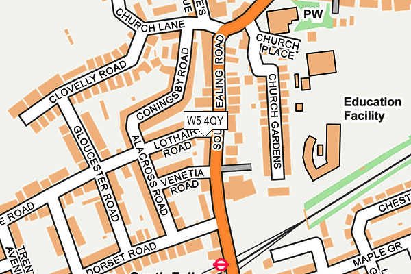 W5 4QY map - OS OpenMap – Local (Ordnance Survey) W5 4QY map - OS OpenMap – Local (Ordnance Survey)