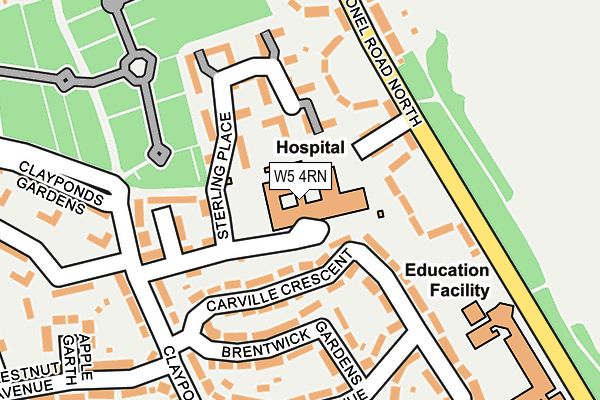 W5 4RN map - OS OpenMap – Local (Ordnance Survey) W5 4RN map - OS OpenMap – Local (Ordnance Survey)