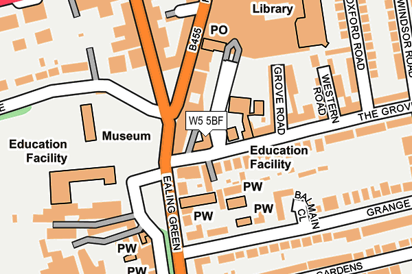 W5 5BF map - OS OpenMap – Local (Ordnance Survey) W5 5BF map - OS OpenMap – Local (Ordnance Survey)