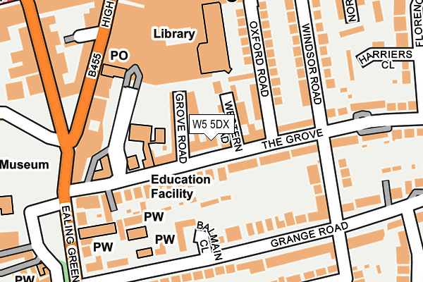 W5 5DX map - OS OpenMap – Local (Ordnance Survey) W5 5DX map - OS OpenMap – Local (Ordnance Survey)