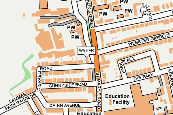 W5 5ER map - OS OpenMap – Local (Ordnance Survey) W5 5ER map - OS OpenMap – Local (Ordnance Survey)
