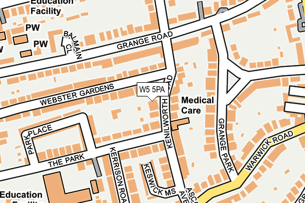 W5 5PA map - OS OpenMap – Local (Ordnance Survey) W5 5PA map - OS OpenMap – Local (Ordnance Survey)