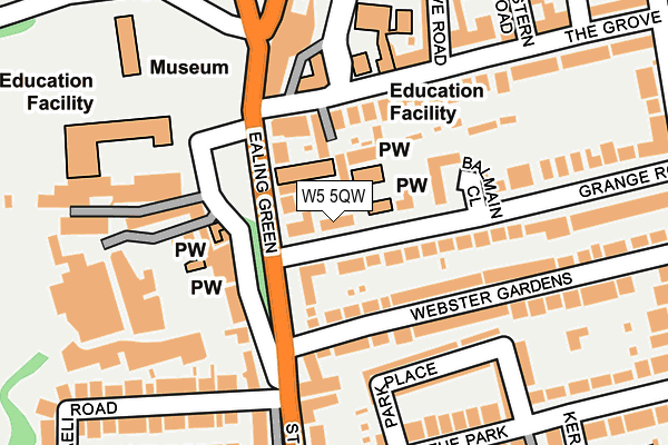 W5 5QW map - OS OpenMap – Local (Ordnance Survey) W5 5QW map - OS OpenMap – Local (Ordnance Survey)