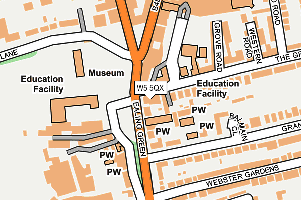W5 5QX map - OS OpenMap – Local (Ordnance Survey) W5 5QX map - OS OpenMap – Local (Ordnance Survey)