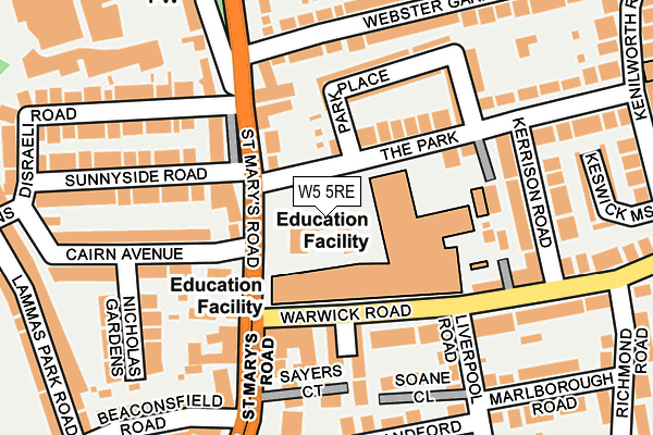 W5 5RE map - OS OpenMap – Local (Ordnance Survey) W5 5RE map - OS OpenMap – Local (Ordnance Survey)