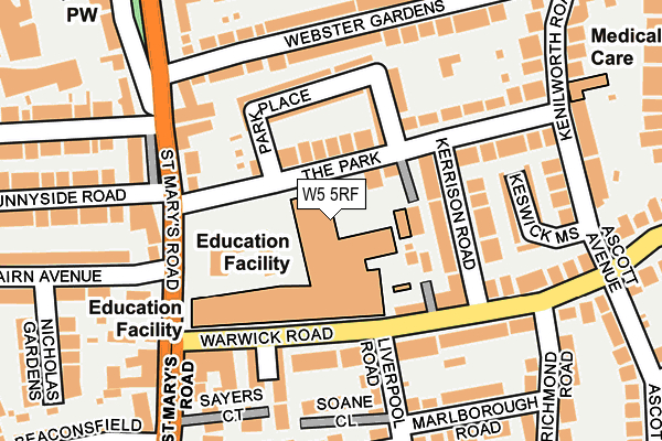 W5 5RF map - OS OpenMap – Local (Ordnance Survey) W5 5RF map - OS OpenMap – Local (Ordnance Survey)