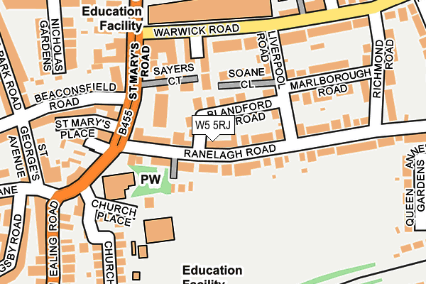 W5 5RJ map - OS OpenMap – Local (Ordnance Survey) W5 5RJ map - OS OpenMap – Local (Ordnance Survey)