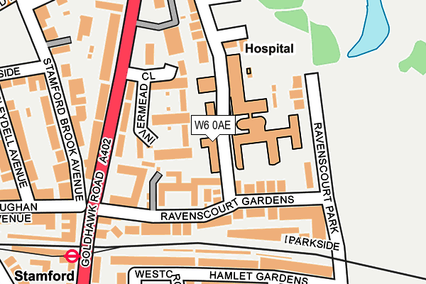 W6 0AE map - OS OpenMap – Local (Ordnance Survey) W6 0AE map - OS OpenMap – Local (Ordnance Survey)
