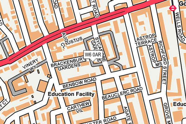 W6 0AR map - OS OpenMap – Local (Ordnance Survey) W6 0AR map - OS OpenMap – Local (Ordnance Survey)