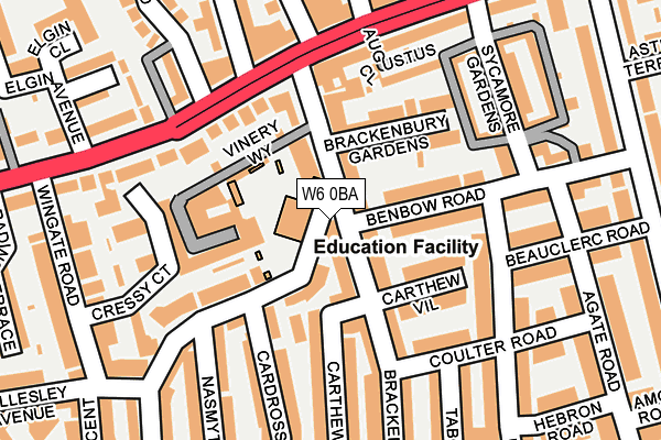 W6 0BA map - OS OpenMap – Local (Ordnance Survey) W6 0BA map - OS OpenMap – Local (Ordnance Survey)