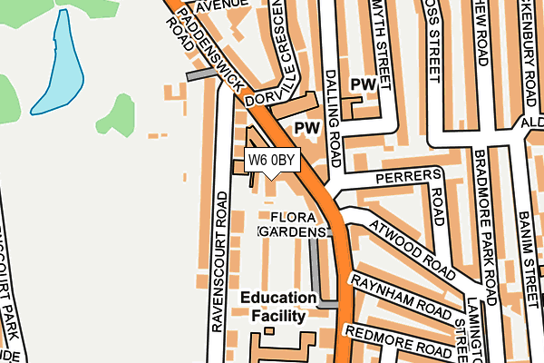 W6 0BY map - OS OpenMap – Local (Ordnance Survey) W6 0BY map - OS OpenMap – Local (Ordnance Survey)