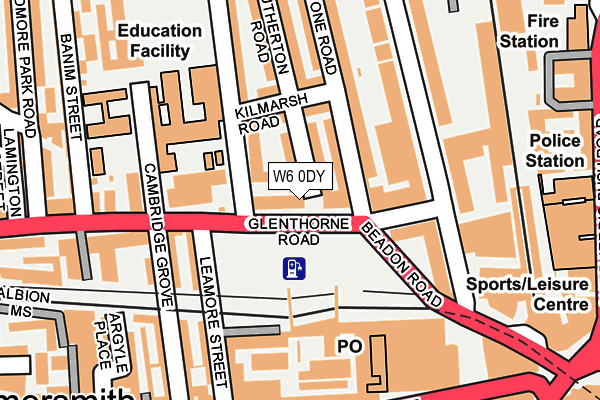 W6 0DY map - OS OpenMap – Local (Ordnance Survey) W6 0DY map - OS OpenMap – Local (Ordnance Survey)