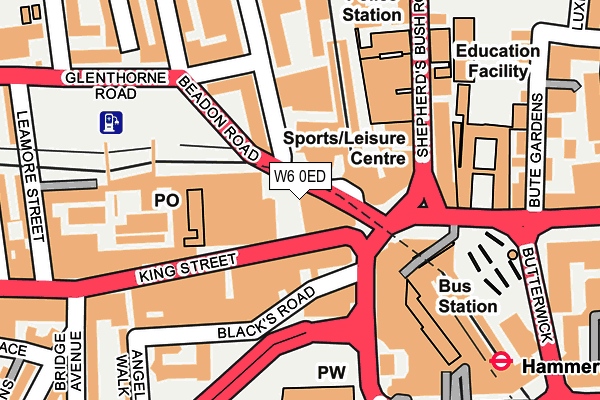 W6 0ED map - OS OpenMap – Local (Ordnance Survey) W6 0ED map - OS OpenMap – Local (Ordnance Survey)