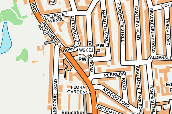W6 0EJ map - OS OpenMap – Local (Ordnance Survey) W6 0EJ map - OS OpenMap – Local (Ordnance Survey)