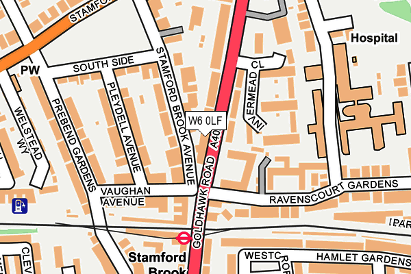 W6 0LF map - OS OpenMap – Local (Ordnance Survey) W6 0LF map - OS OpenMap – Local (Ordnance Survey)