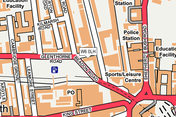 W6 0LH map - OS OpenMap – Local (Ordnance Survey) W6 0LH map - OS OpenMap – Local (Ordnance Survey)