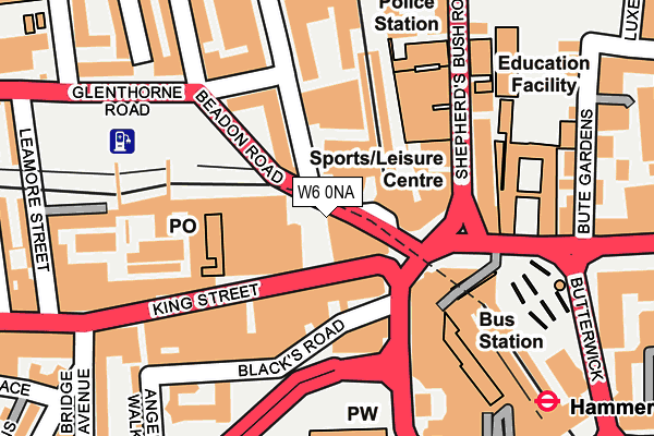 W6 0NA map - OS OpenMap – Local (Ordnance Survey) W6 0NA map - OS OpenMap – Local (Ordnance Survey)