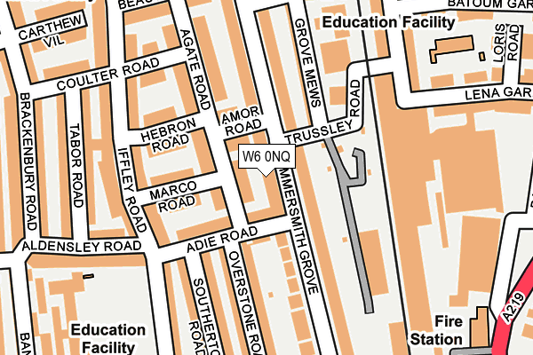 W6 0NQ map - OS OpenMap – Local (Ordnance Survey) W6 0NQ map - OS OpenMap – Local (Ordnance Survey)