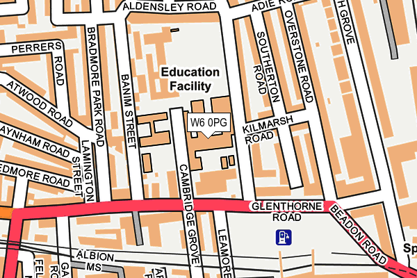 W6 0PG map - OS OpenMap – Local (Ordnance Survey) W6 0PG map - OS OpenMap – Local (Ordnance Survey)