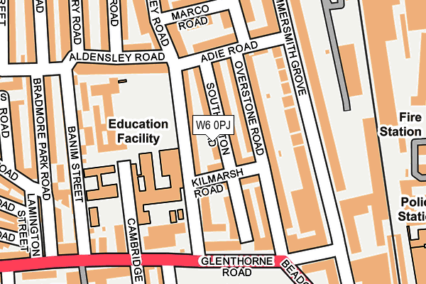 W6 0PJ map - OS OpenMap – Local (Ordnance Survey) W6 0PJ map - OS OpenMap – Local (Ordnance Survey)