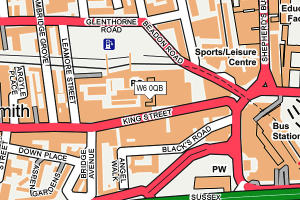 W6 0QB map - OS OpenMap – Local (Ordnance Survey) W6 0QB map - OS OpenMap – Local (Ordnance Survey)