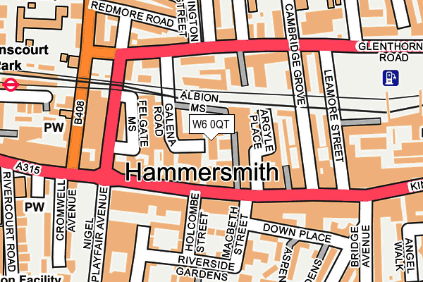 W6 0QT map - OS OpenMap – Local (Ordnance Survey) W6 0QT map - OS OpenMap – Local (Ordnance Survey)