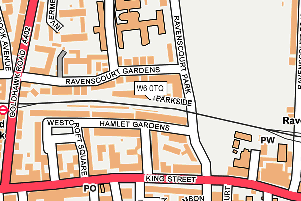W6 0TQ map - OS OpenMap – Local (Ordnance Survey) W6 0TQ map - OS OpenMap – Local (Ordnance Survey)
