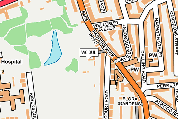 W6 0UL map - OS OpenMap – Local (Ordnance Survey) W6 0UL map - OS OpenMap – Local (Ordnance Survey)