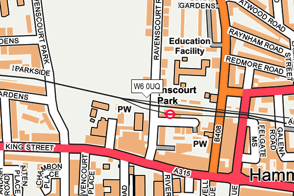 W6 0UQ map - OS OpenMap – Local (Ordnance Survey) W6 0UQ map - OS OpenMap – Local (Ordnance Survey)