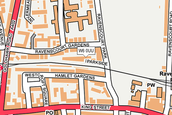 W6 0UU map - OS OpenMap – Local (Ordnance Survey) W6 0UU map - OS OpenMap – Local (Ordnance Survey)