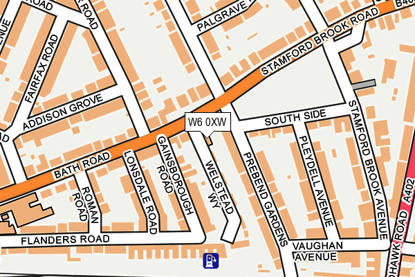 W6 0XW map - OS OpenMap – Local (Ordnance Survey) W6 0XW map - OS OpenMap – Local (Ordnance Survey)