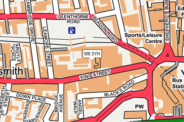 W6 0YH map - OS OpenMap – Local (Ordnance Survey) W6 0YH map - OS OpenMap – Local (Ordnance Survey)